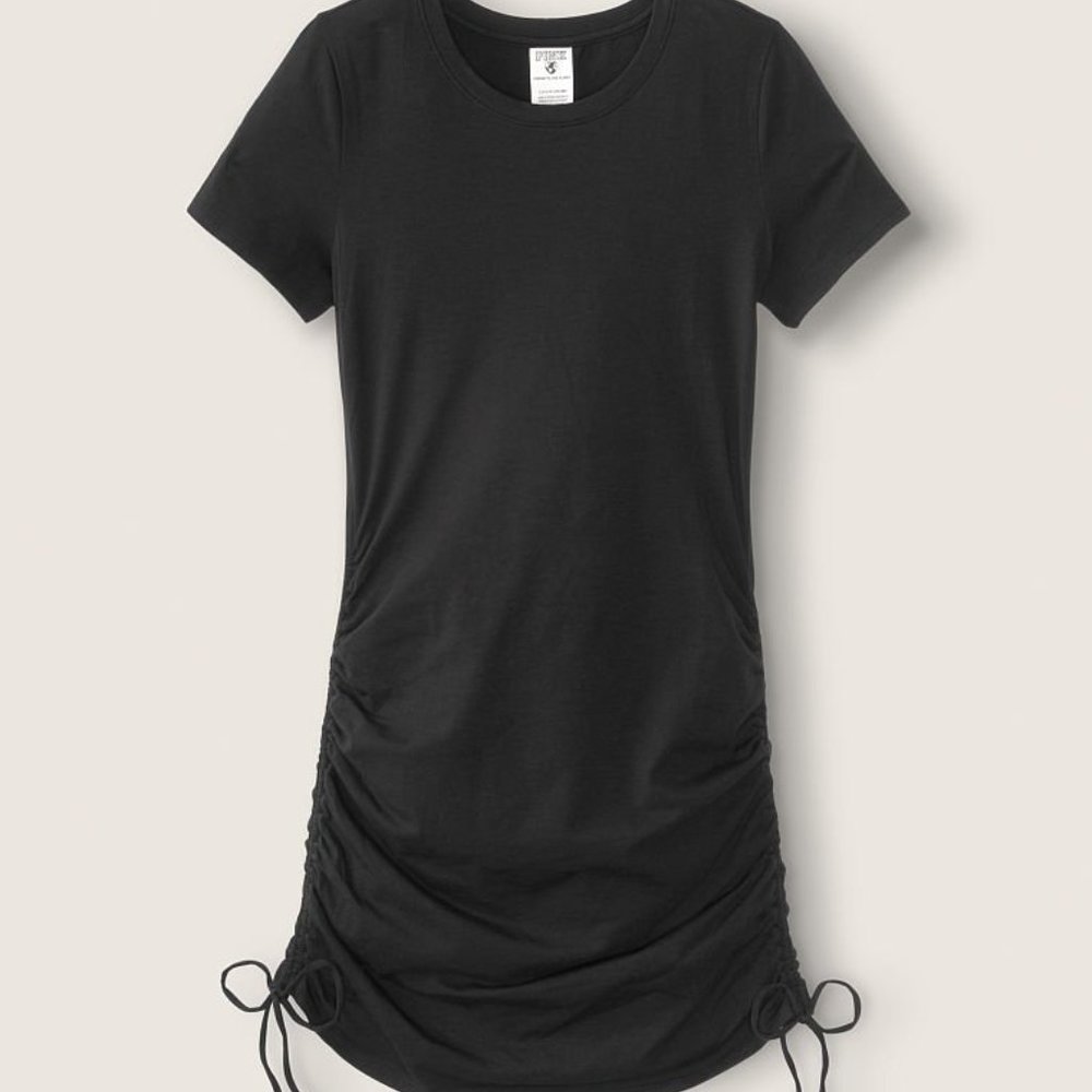 💥🔥VS PINK RUCHED SIDE SHORT SLEEVE DRESS🔥💥